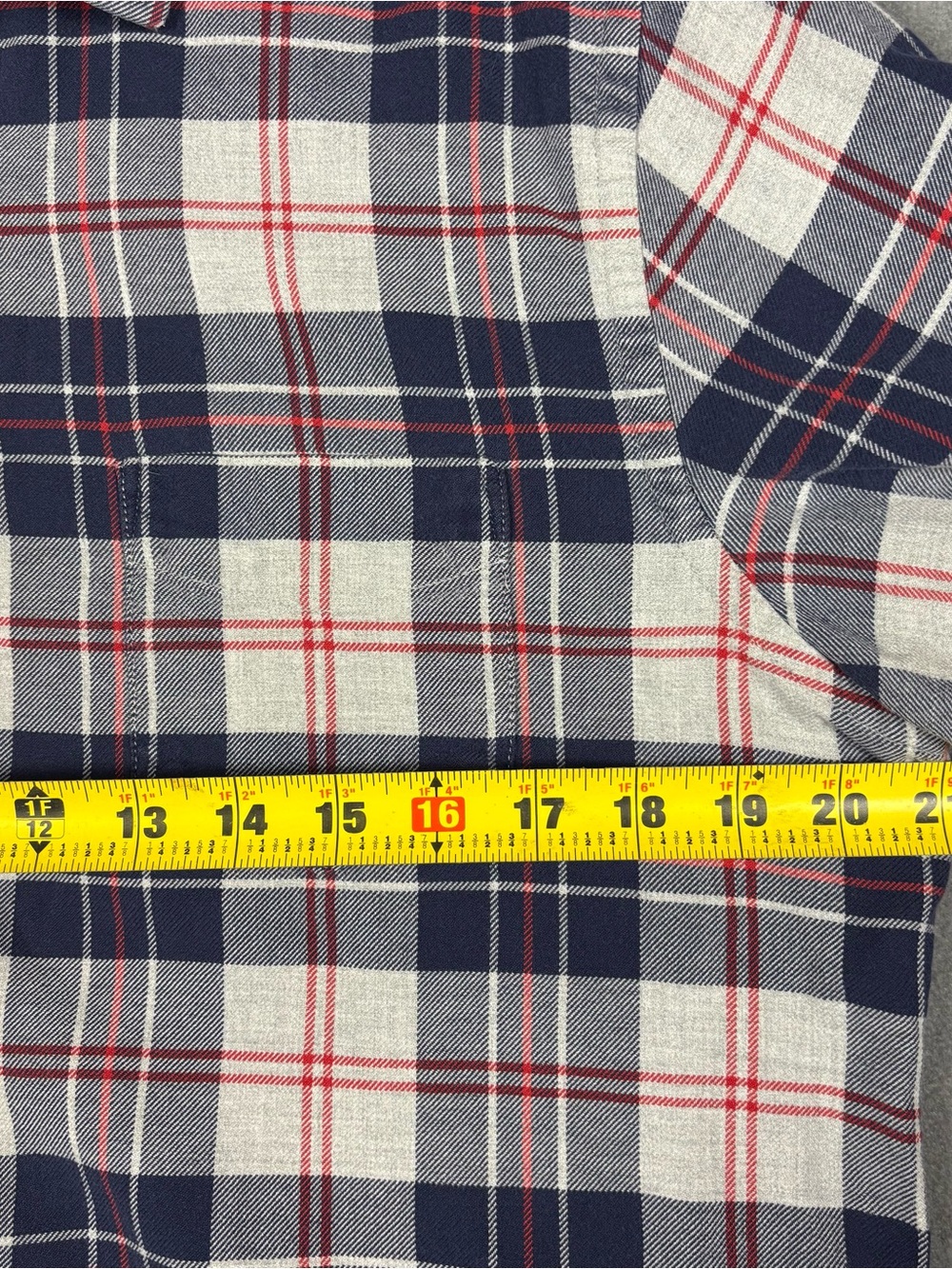 UNTUCKit Campeneta Plaid Shirt Large Tall Slim Cotton Navy Red Button Down - Picture 6 of 9